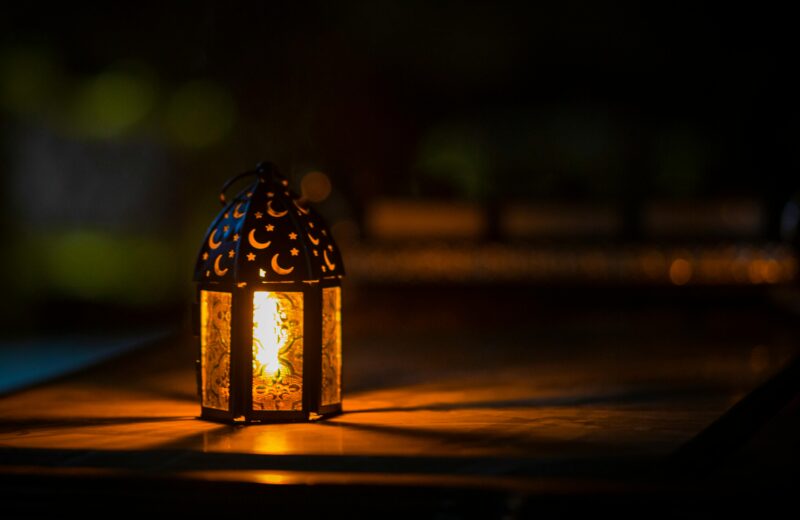 A Ramadan decoration in the shape of a lantern.