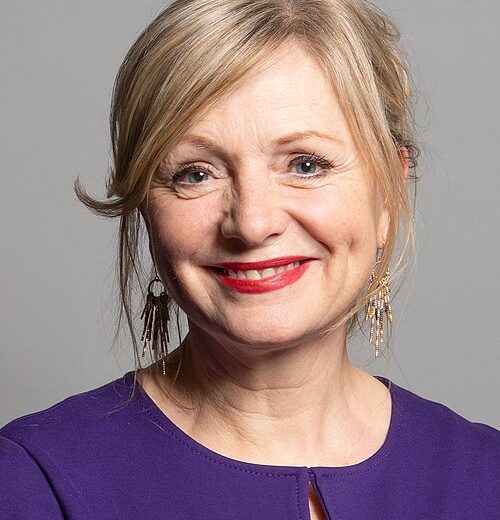 Headshot of Tracy Brabin in purple top.
