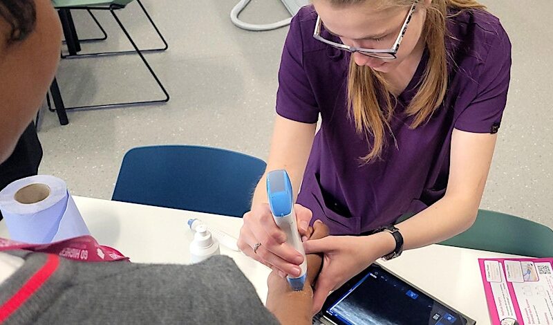 Image of student in a healthcare environment
